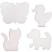 PlayBox: Set di 4 basi a tema animali per perline da stirare MIDI da 5 mm
