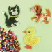 PlayBox: Set di 4 basi a tema animali per perline da stirare MIDI da 5 mm