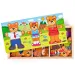 Puzzle in legno con famiglia di orsi da vestire - Woodyland