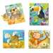 Quercetti: Set di puzzle animali Montessori Giro da 4 pezzi