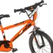R88 16” bicicletta per bambini con portaborraccia e rotelle laterali, colore arancione-nero – bici Dino Bikes