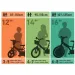 R88 16” bicicletta per bambini con portaborraccia e rotelle laterali, colore arancione-nero – bici Dino Bikes