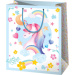 Sacchetto regalo di misura normale con unicorno dai colori arcobaleno 11x6x14 cm