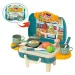 Set da cucina giocattolo in valigetta pieghevole, set da 25 pezzi
