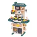 Set da cucina verde con luci e suoni, 43 pezzi