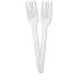 Set di 10 forchette bianche riciclabili