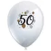 Set di 6 palloncini in lattice con motivo "50 anni"