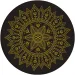 Set di 8 piatti di carta mandala nero-oro da 23 cm