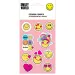 Set di adesivi Smiley su foglio 8x12 cm, 5 pezzi