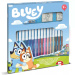 Set di timbri Bluey con pennarelli, 18 pezzi - Multiprint