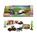 Set fattoria con stalla e trattore, 7 pezzi
