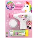 Set pistola spara bolle di sapone unicorno con 60 ml di liquido