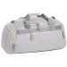 Spirit: Borsa sportiva grigio chiaro con cerniera verde neon 55x31x41cm