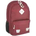 Spirit: SHADE zaino scolastico bordeaux arrotondato a tre scomparti, 43x29x21cm