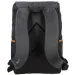 Spirit: Zaino nero con motivo e cinghie color cuoio 47x33x17cm