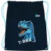 St.Right Sacca sportiva blu con T-Rex, 34x43 cm