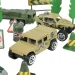Super Army: Set di giochi militari con veicoli in metallo e aereo a retrocarica in due varianti