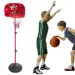 Tabellone da basket regolabile con supporto e palla 120-150 cm