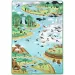 Tappeto da gioco Habitat degli animali con figure di animali 200x150cm - Melissa &amp; Doug