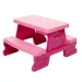 Tavolo da picnic rosa 70x79x47cm