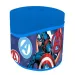 Temperino a due fori con contenitore in plastica degli Avengers con motivo di Capitan America