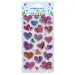 The Littlies: Set di adesivi 3D a forma di cuore multicolore su foglio 10x22cm
