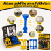 Tossit Starter Pack gioco da tavolo di freccette con ventose in silicone blu e giallo