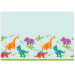 Tovaglia di plastica per festa a tema dinosauri 120 x 180 cm