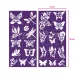 TyToo: Set di stencil per tatuaggi glitterati a forma di farfalla, 23 pezzi