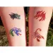 TyToo: Set di stencil per tatuaggi glitterati draghi e lucertole, 21 pezzi