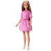 Barbie: Fashionista Amiche bambola alla moda con abito rosa a fantasia foulard - Mattel