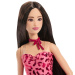 Barbie: Fashionista Amiche bambola fashion alla moda con capelli castani in abito leopardato – Mattel