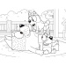 Bluey e amici 2 in 1 puzzle e album da colorare da 24 pezzi 50x35cm - Lisciani