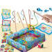 Gioco di pesca magnetica in legno per bebè Montessori