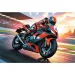 Moto da corsa in pista puzzle da 100 pezzi - Trefl