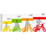 Mountain Bike R88 verde-nero bicicletta per bambini misura 14 - Bicicletta Dino Bikes